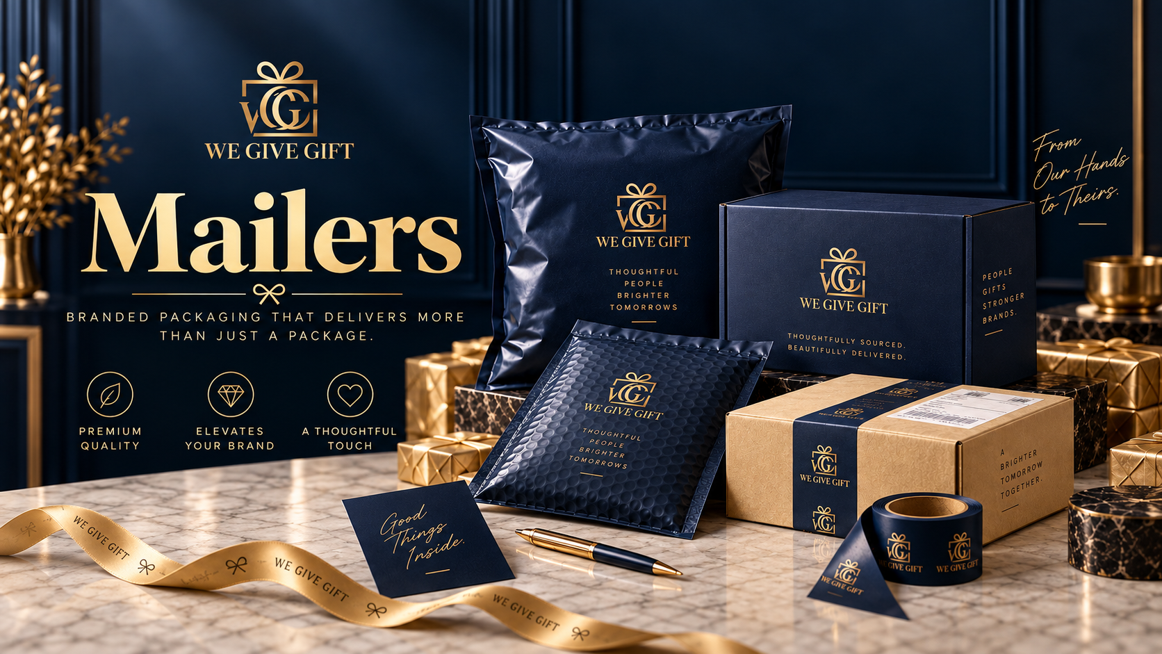 Branded mailer packaging ready for delivery