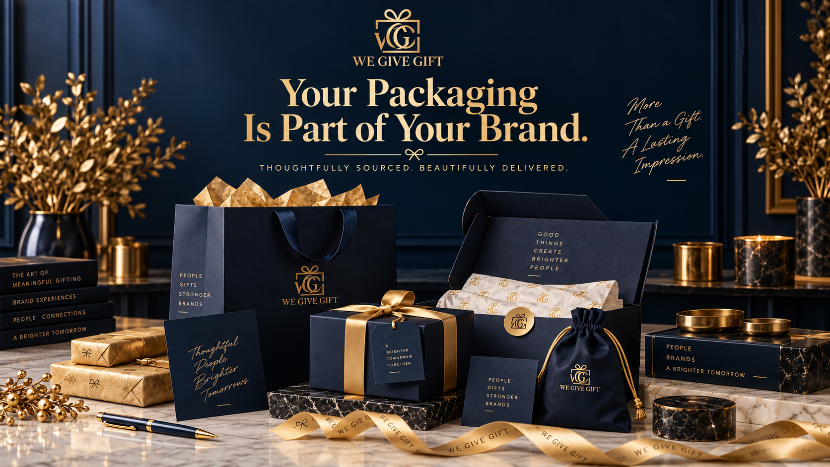 Coordinated premium branded packaging set